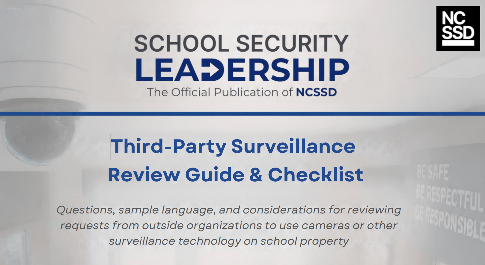 Third-Party Video Surveillance Review Checklist for Schools