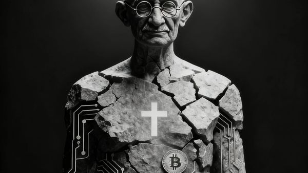 El mito que doma la rebelión: de la cruz al blockchain