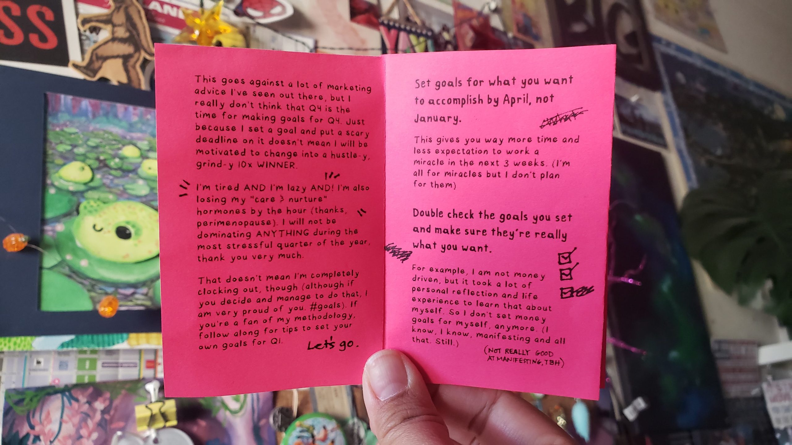 Too tired to hustle Q1 mini zine product photo (4)