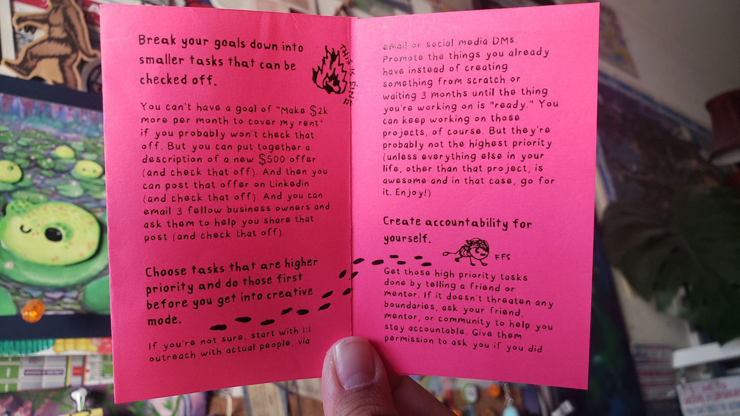 Too tired to hustle Q1 mini zine product photo (5)