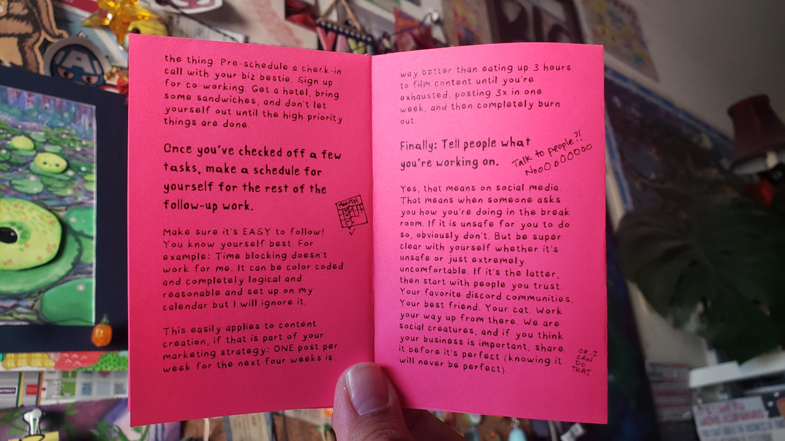 Too tired to hustle Q1 mini zine product photo (6)