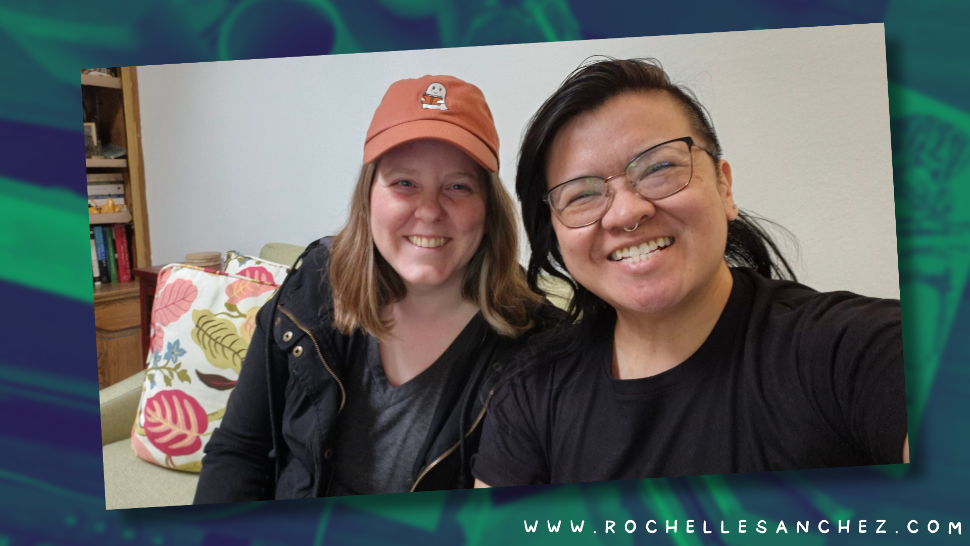 a selfie of Marie Parks and Rochelle Sanchez smiling happily at the camera