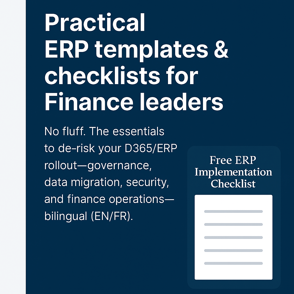 Preview of the free ERP checklist