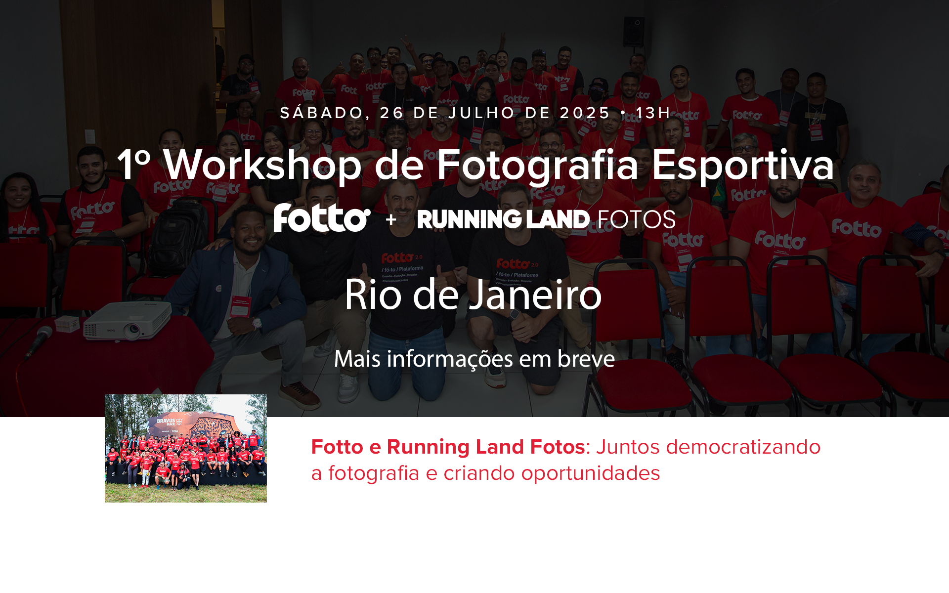 Primeiro Workshop de Fotografia Esportiva Fotto + Running Land Fotos