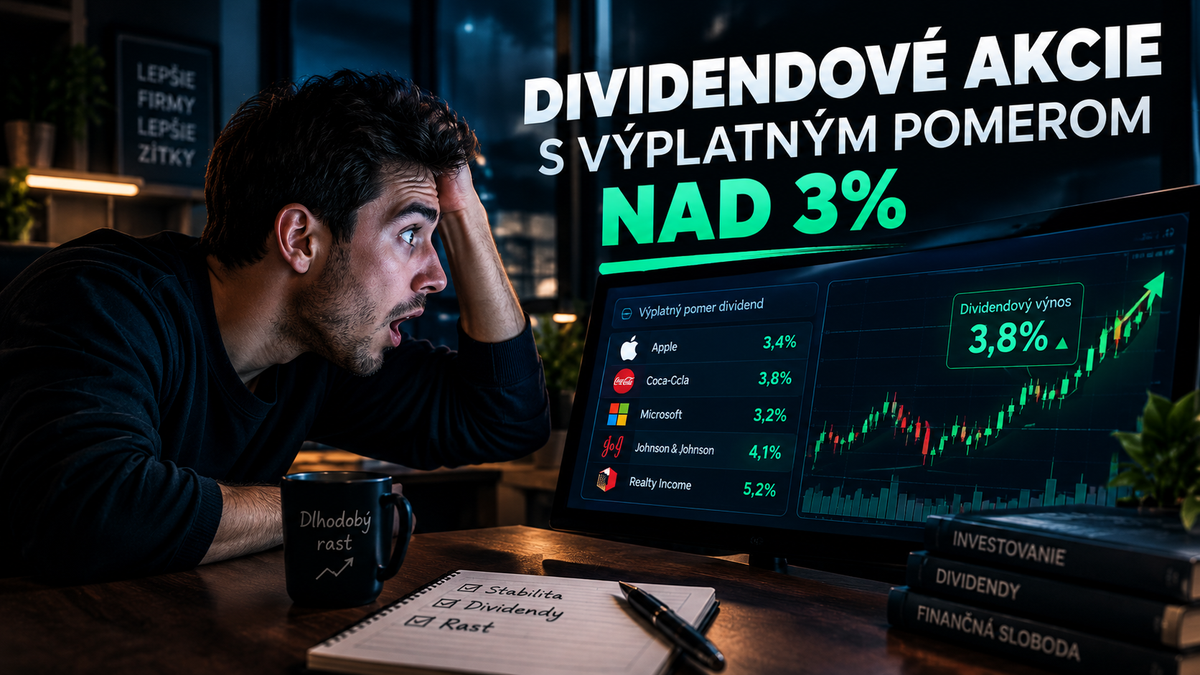 Dividendové akcie s výplatným pomerom nad 3%