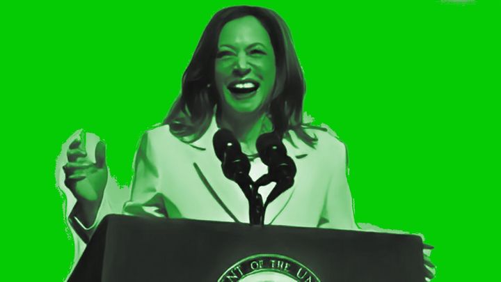 Vice President Harris in green screen