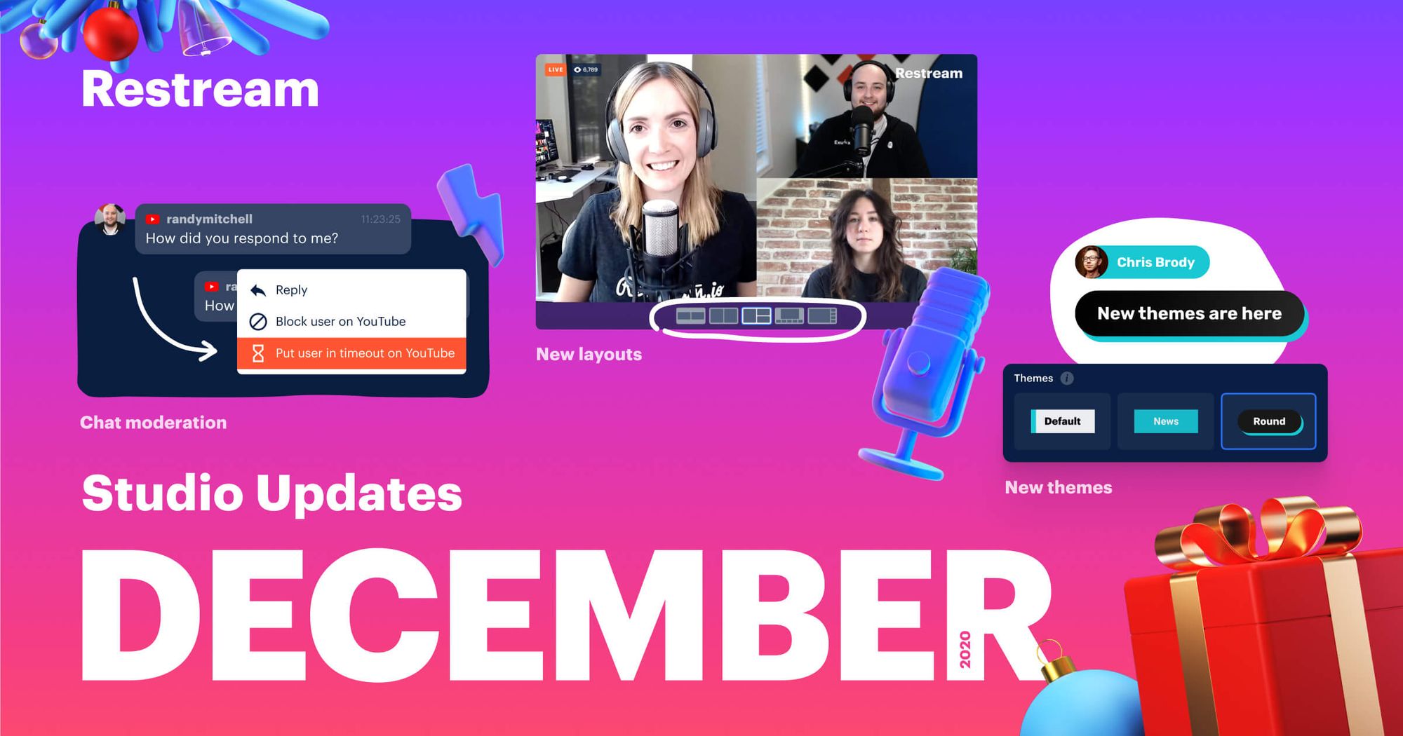 What's new in Restream Studio: December 2020