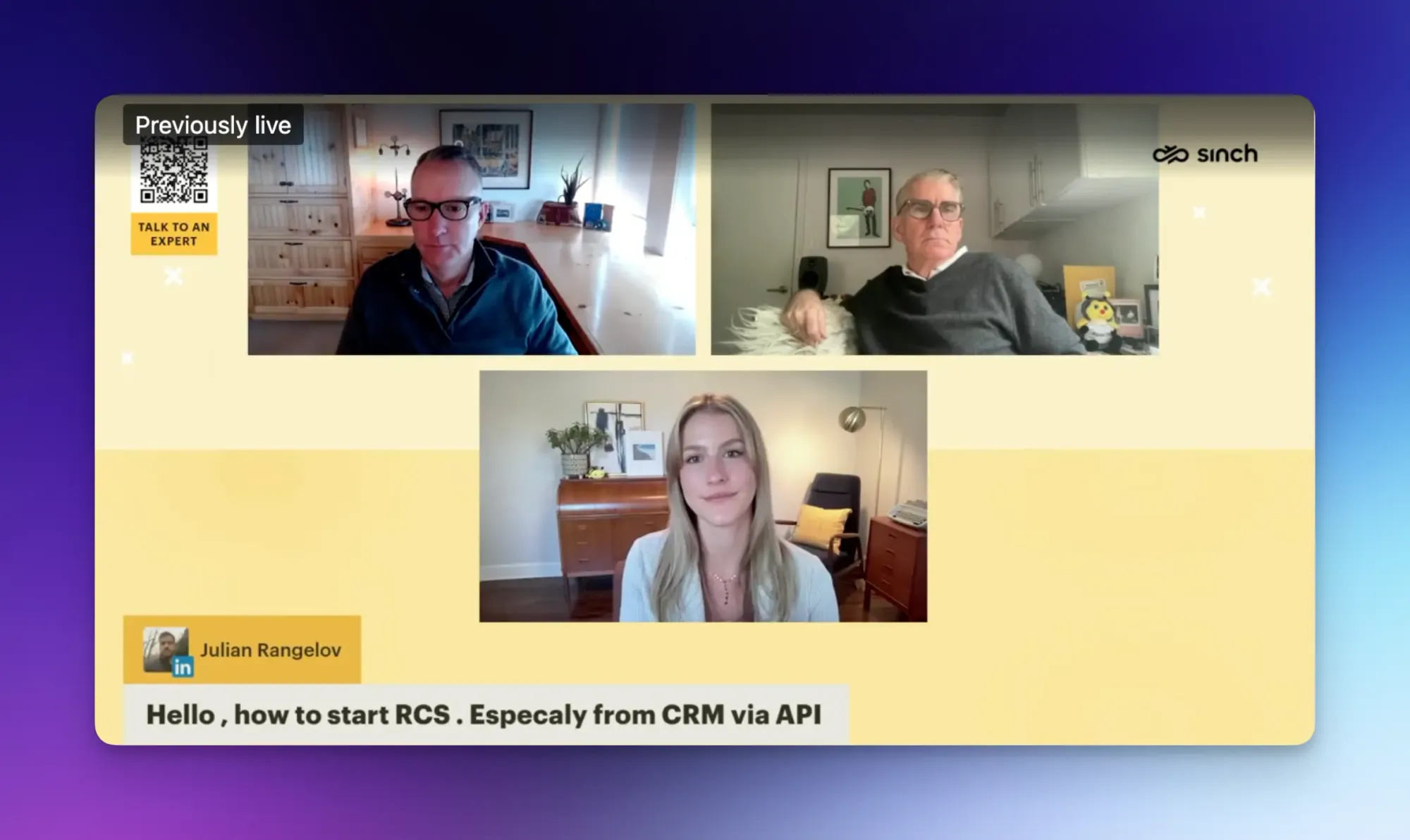 Sinch use case - webinars