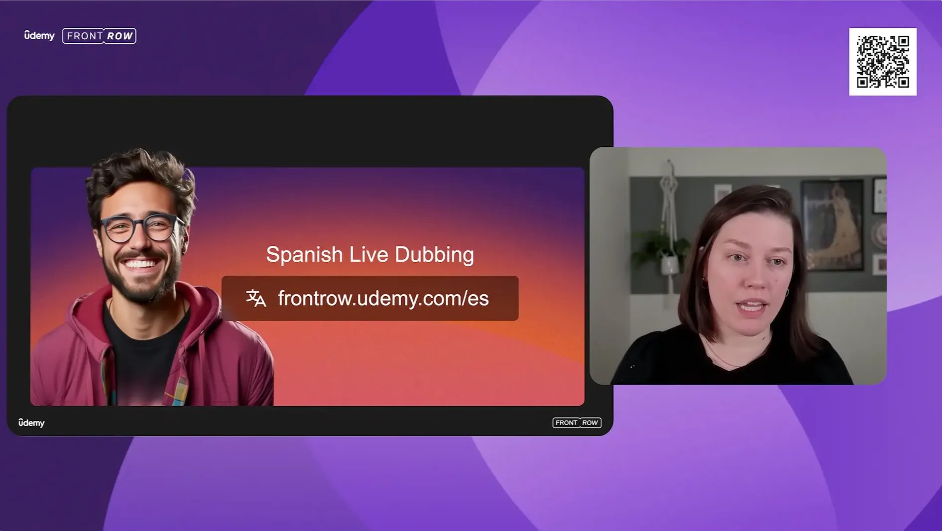 Udemy stream with Spanish live dubbing