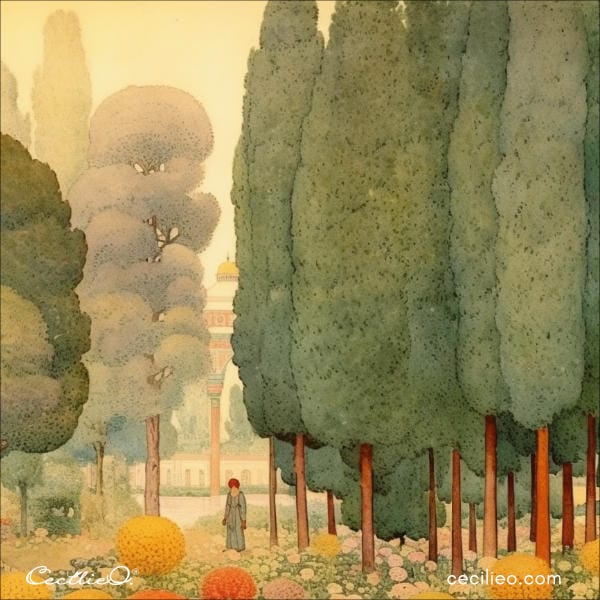 Reference image 2 for watercolor trees