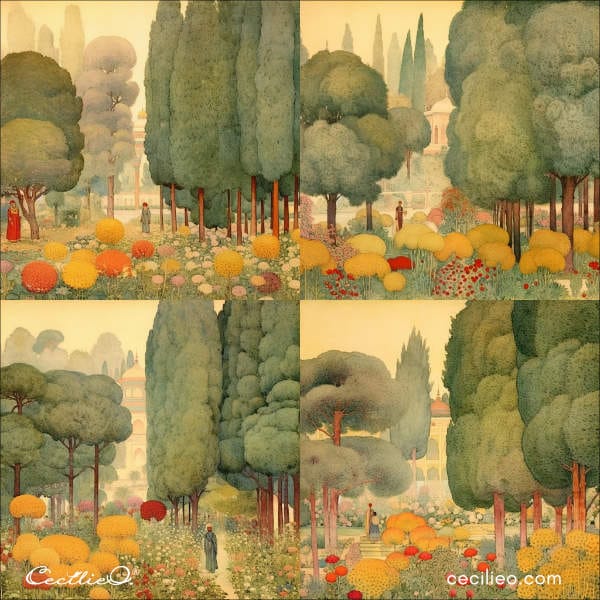 Watercolor trees inspiration: More AI images