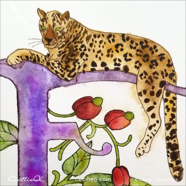 Completed painting the dots on the leopard.