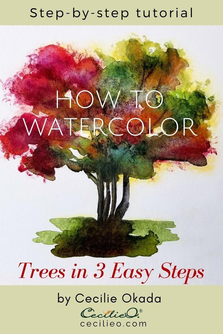 How to Watercolor Trees in 3 Easy Steps Post feature image