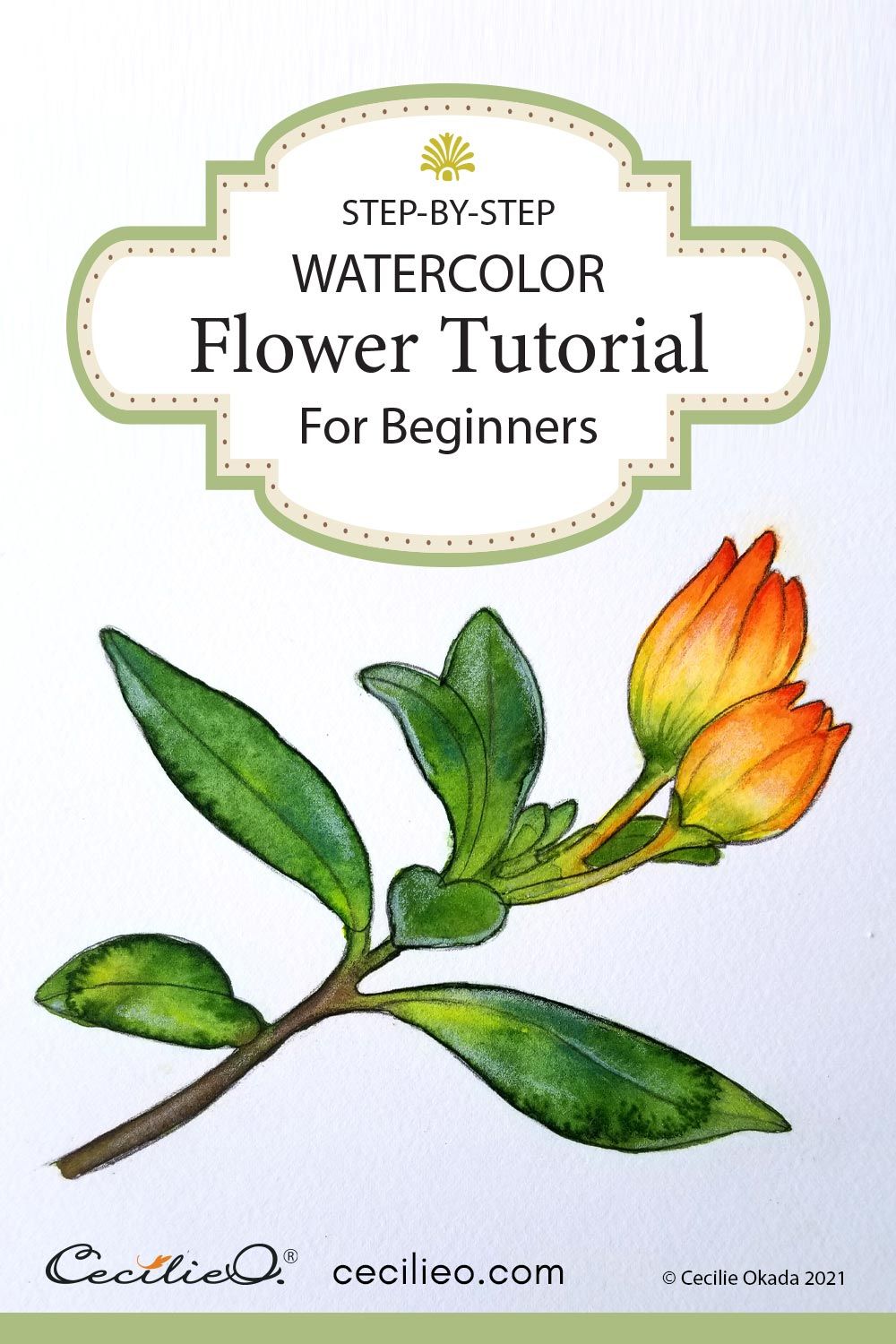Watercolor for Beginners Tutorial: A Radiant Flower Post feature image