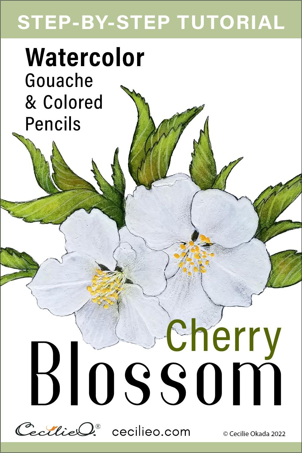 How to Watercolor the Fleeting Beauty of a Cherry Blossom Post feature image