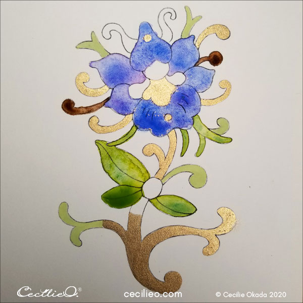 Experimenting with a little bit of brown for further contrasts.