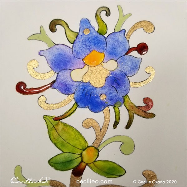 Symphony of colors, playing with green, brown and red, merging colors.