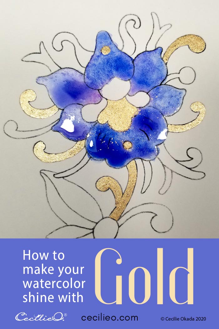 How to Make Your Flower Painting Shine With Watercolor Gold