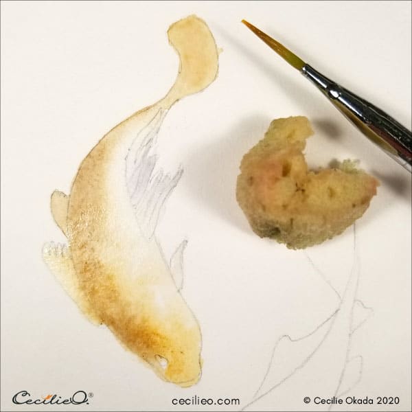 Shading with watercolor paint 1.