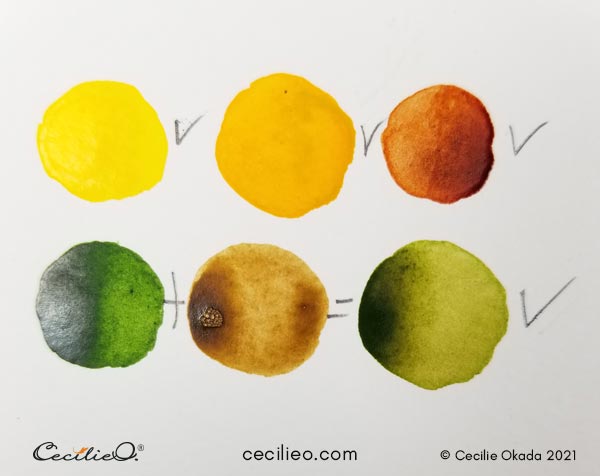 Color palette for the yellow otus.