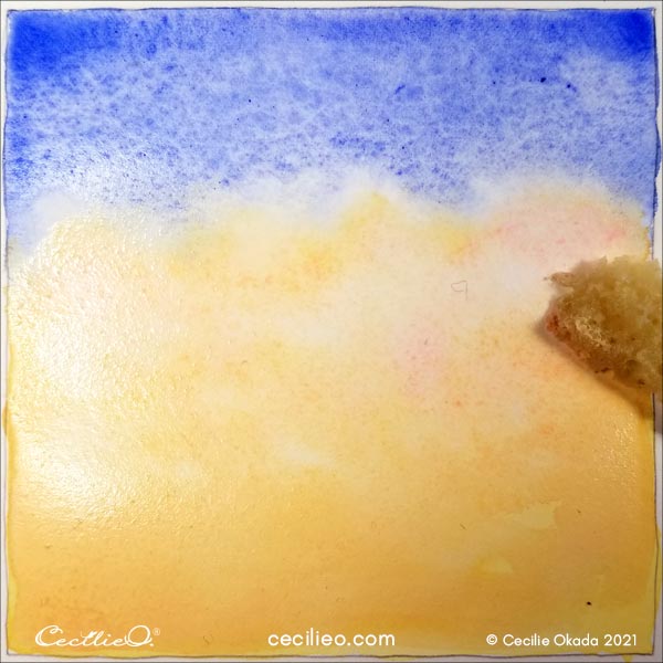 Soaking up pigments to create the illusion of glow.