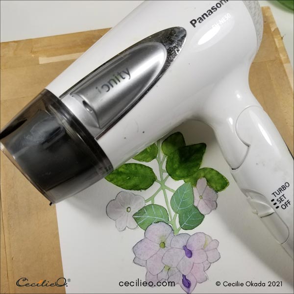 Use a hairdryer to speed up the painting process. 