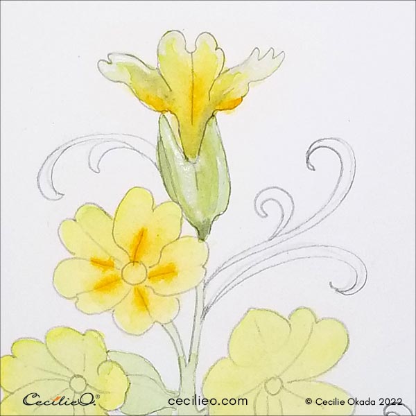 Adding details with white more paint and some white gouache.