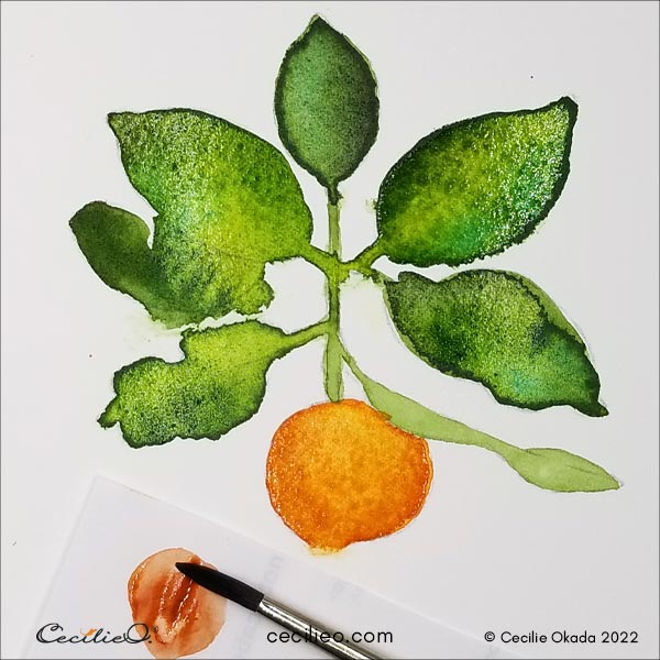 Add the first layer of shading with a light terracotta.