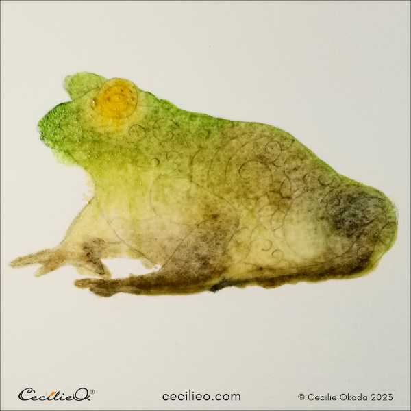 Layer of loose watercolor, to draw on when it is dry.