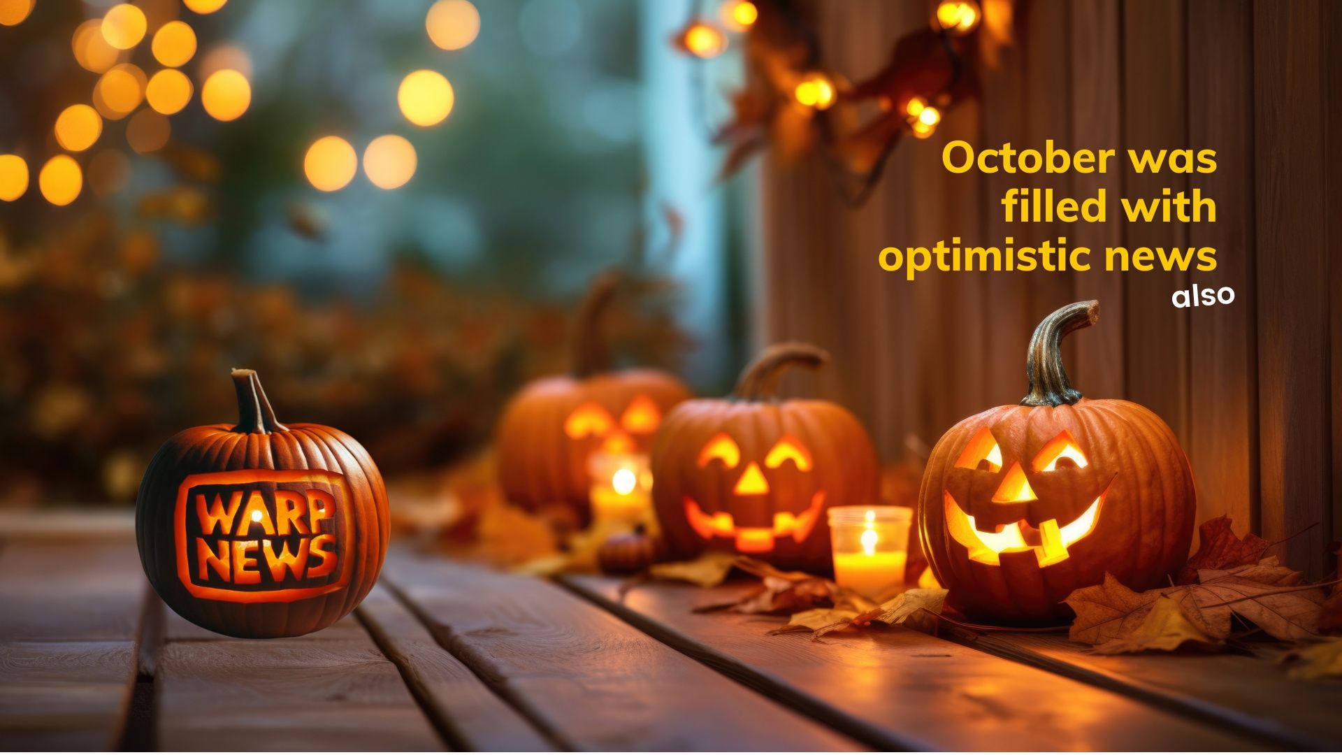 💡 Hopescrolling: 31 optimistic news in October