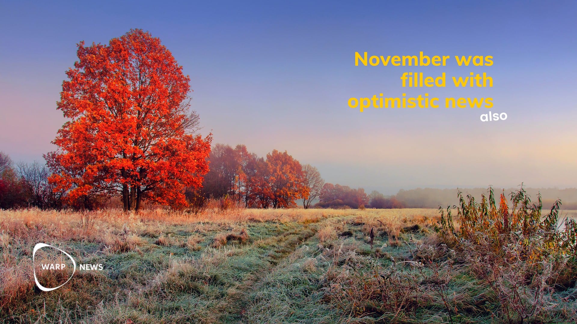💡 Hopescrolling: Fact-based optimistic news from November