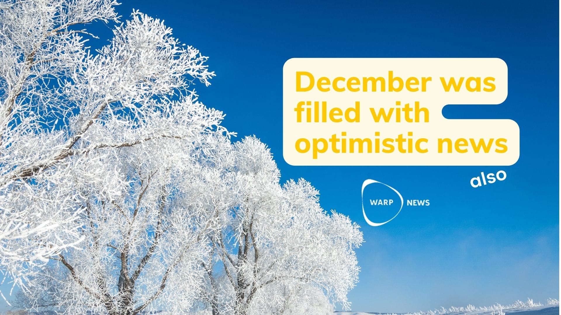 💡 Fact-based optimistic news from December