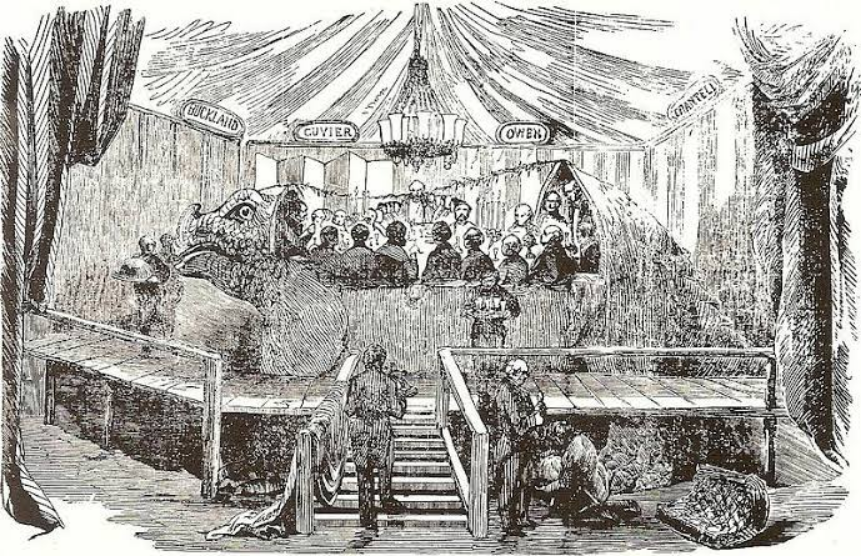 Temporal frontiers of empire, geology, and curious intrusions of British authors in the 'first' dinosaur