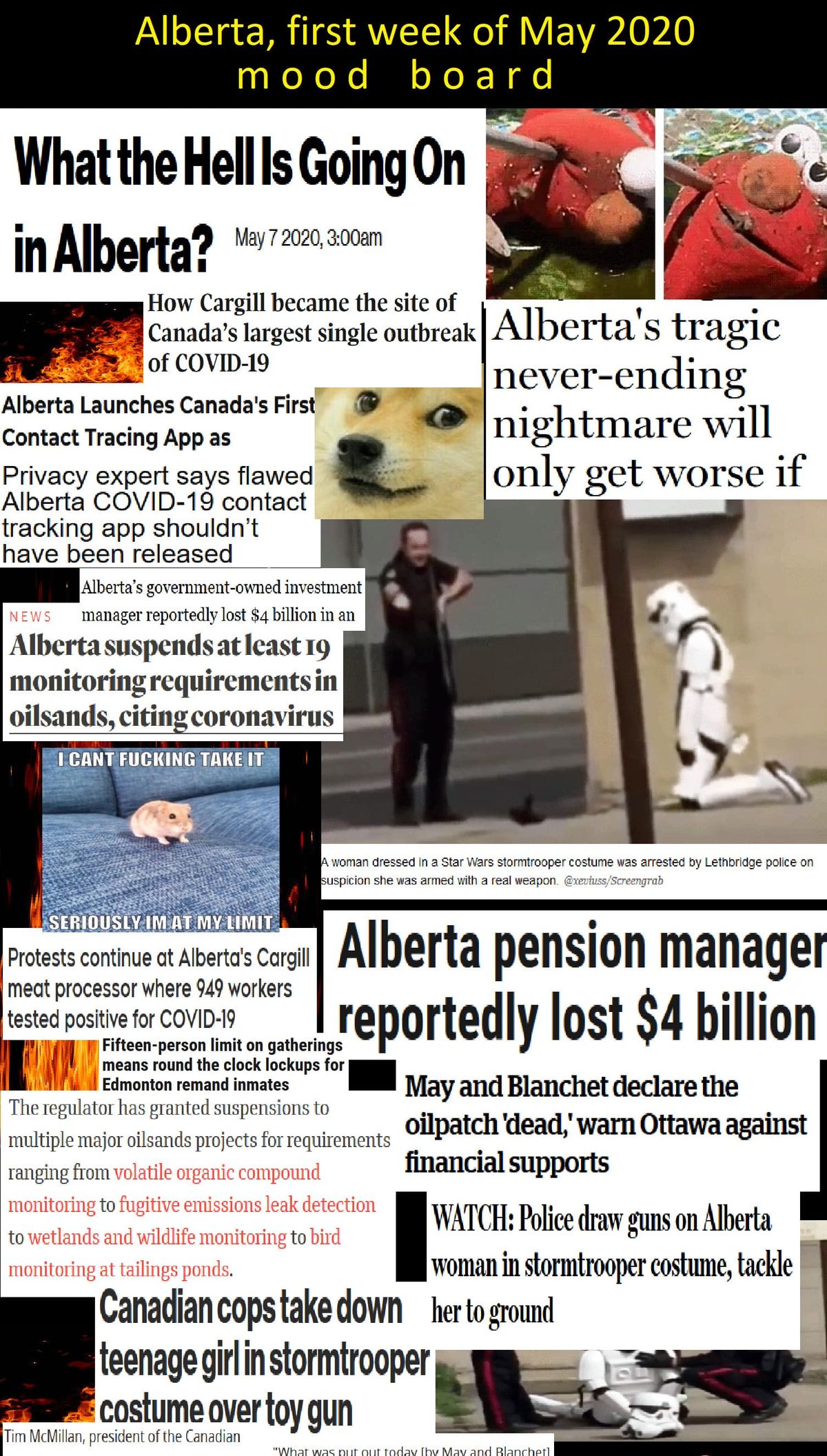 'Alberta in MAY 2020' moodboard: It got worse?