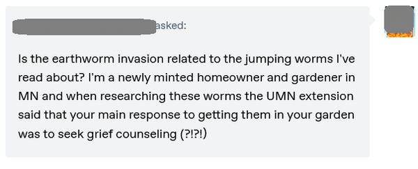 Savannification and invasive worms (part 2 of 2): Responding to (many) messages about worms and landscape change!