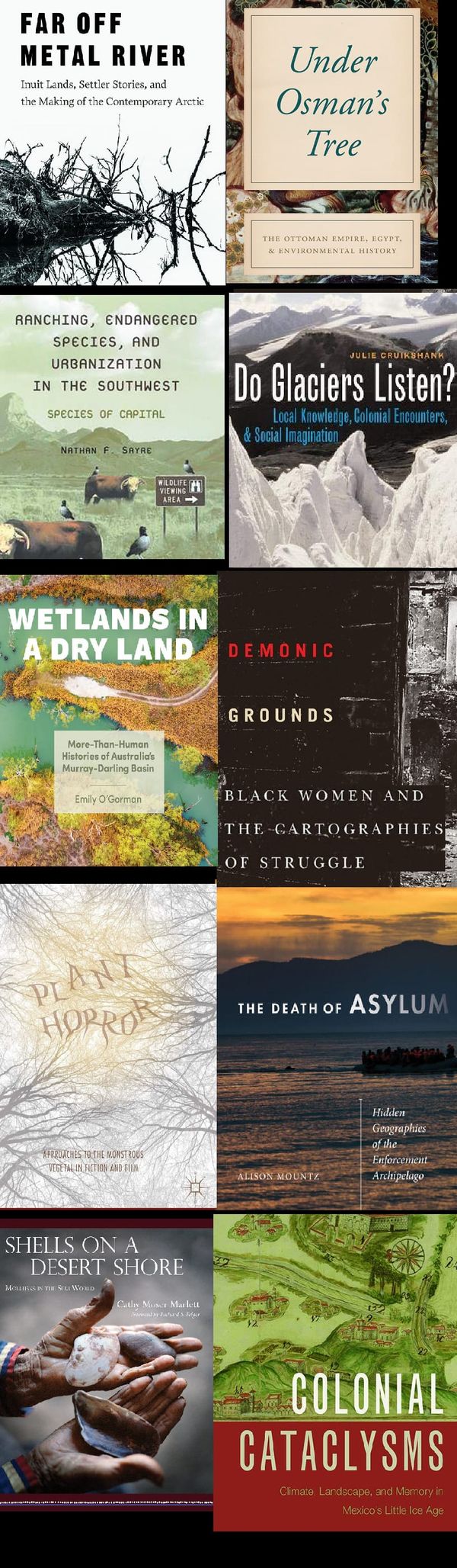 Early book rec requests/messages for "ecology/geography"