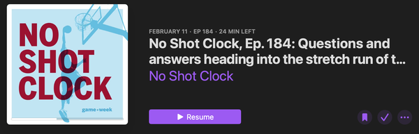 No Shot Clock podcast picks Ian as one of the players that means the most to their teams