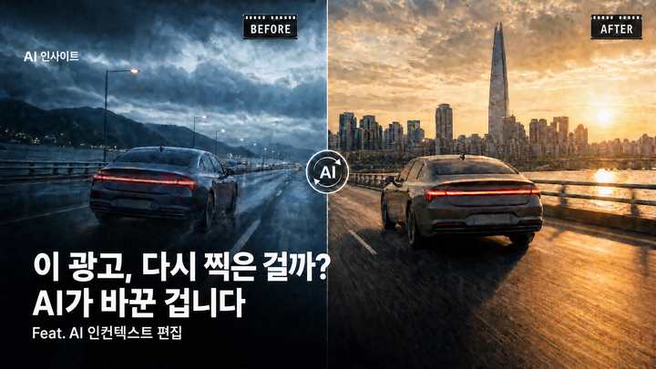재촬영 없이 새로운 광고 영상을 — AI 인컨텍스트 편집이 바꾸는 소재 제작 공식