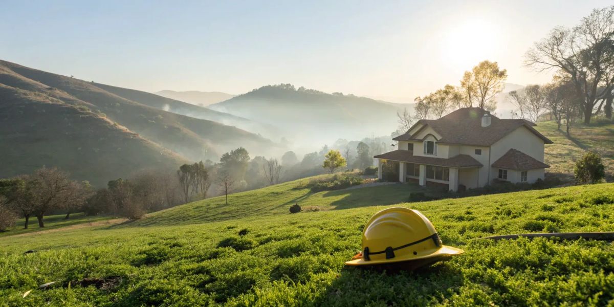 Protecting a California home with a hard hat while finding replacement insurance for a dropped policy.