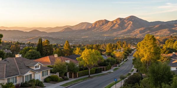 California homes near mountains, where homeowners need insurers accepting new policies.