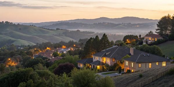 California hillside homes in a ZIP code with limited homeowners insurance availability.