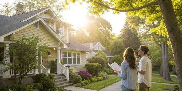 A couple reviews documents to get new homeowners insurance after a non-renewal.
