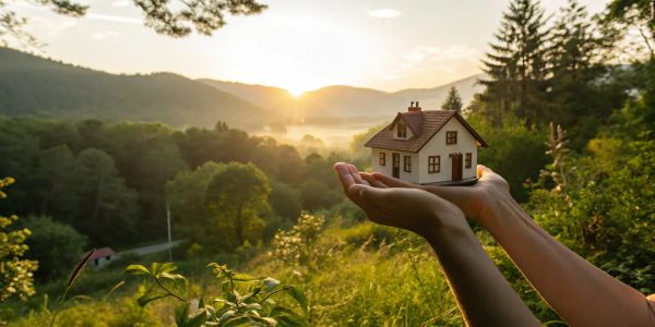 Finding home insurance companies in CA for a house near a high-risk mountain landscape.