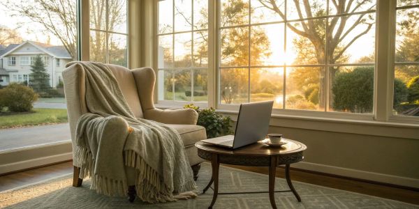 Comparing CA homeowners insurance options on a laptop with an online tool.