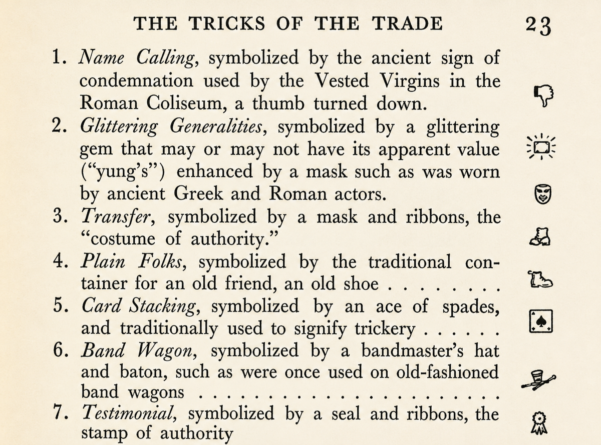 Trump is going to lie to you tonight. An old guide to propaganda shows how to spot the red flags.