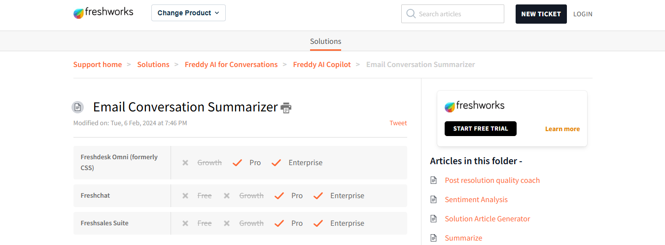 fresh works - Email Summary