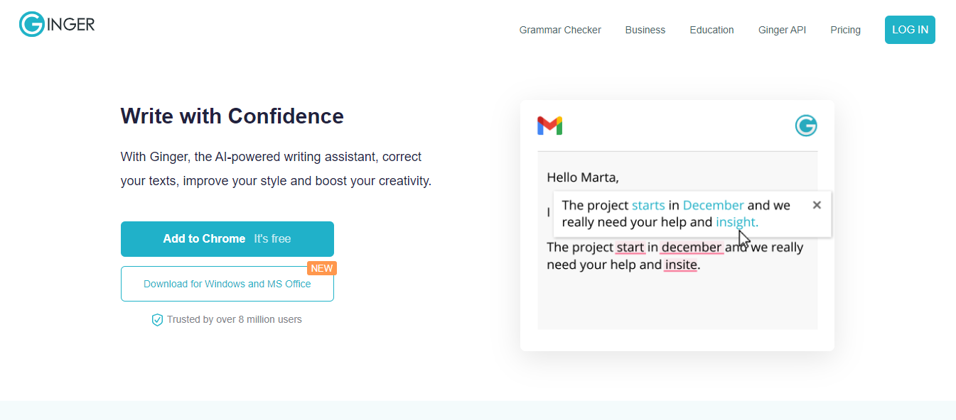 ginger - Email Productivity Tools