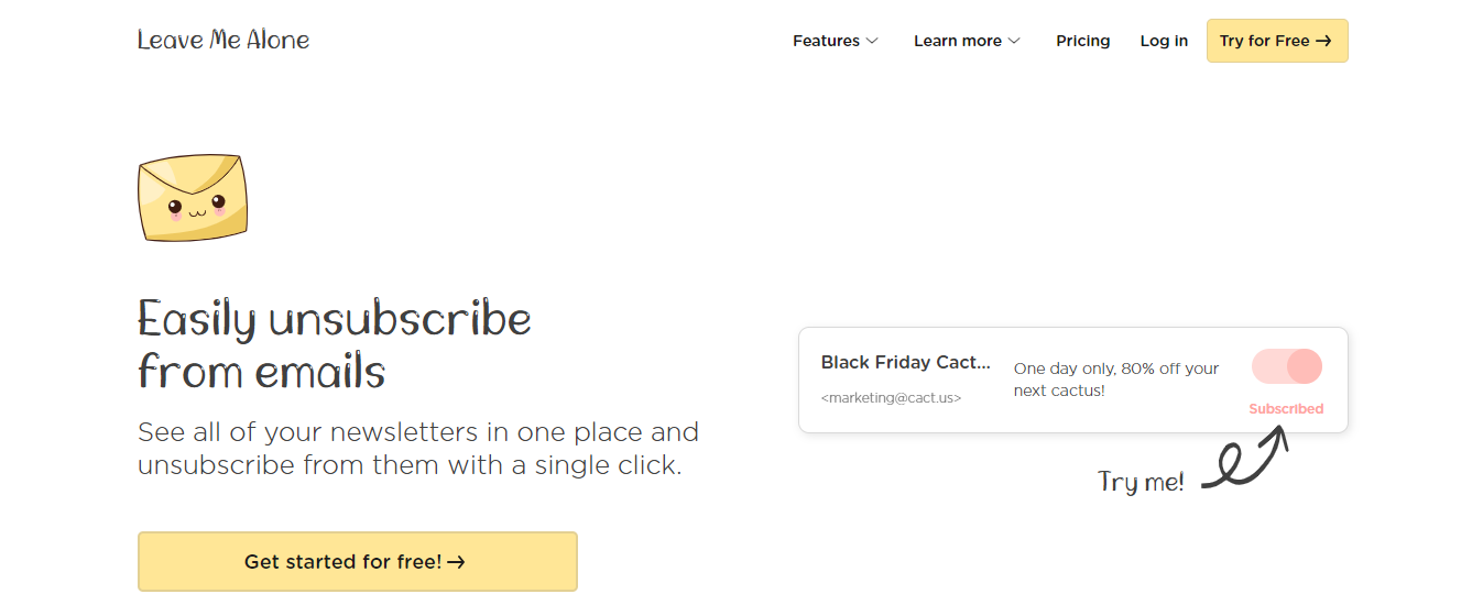leave me alone - Email Productivity Tools