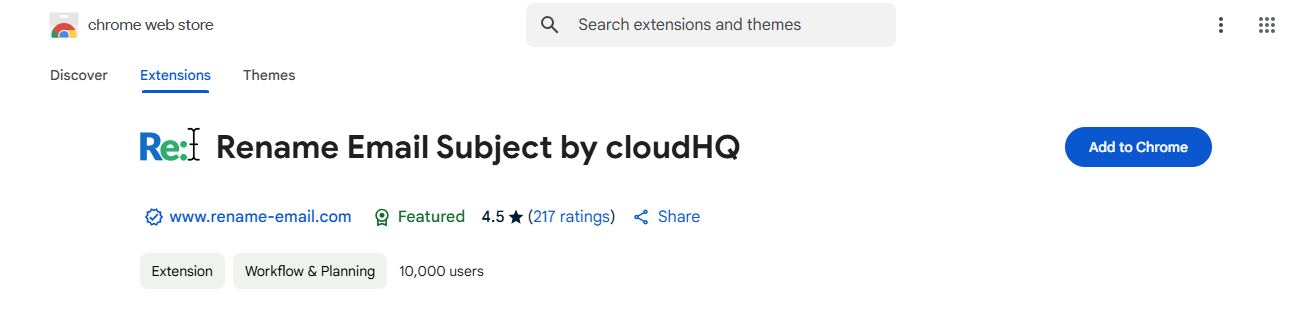 rename email - Email Productivity Tools