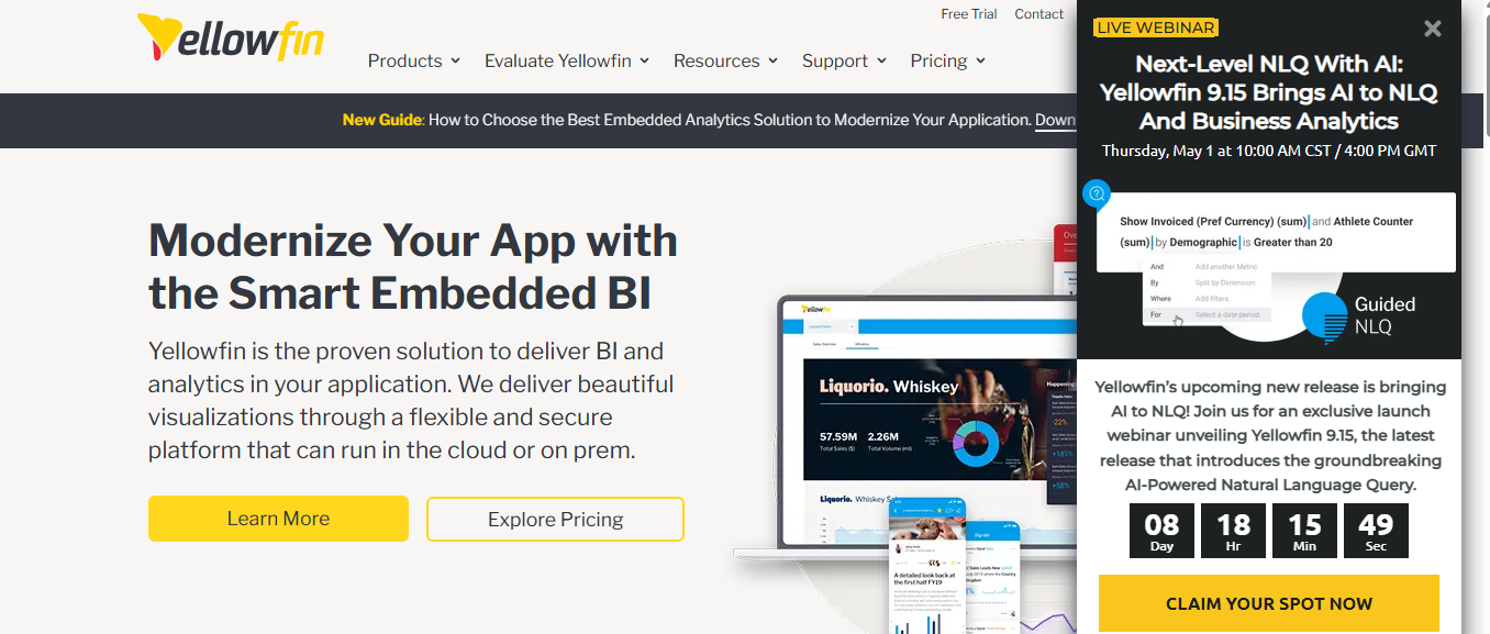 yellow fin - Small Business Intelligence
